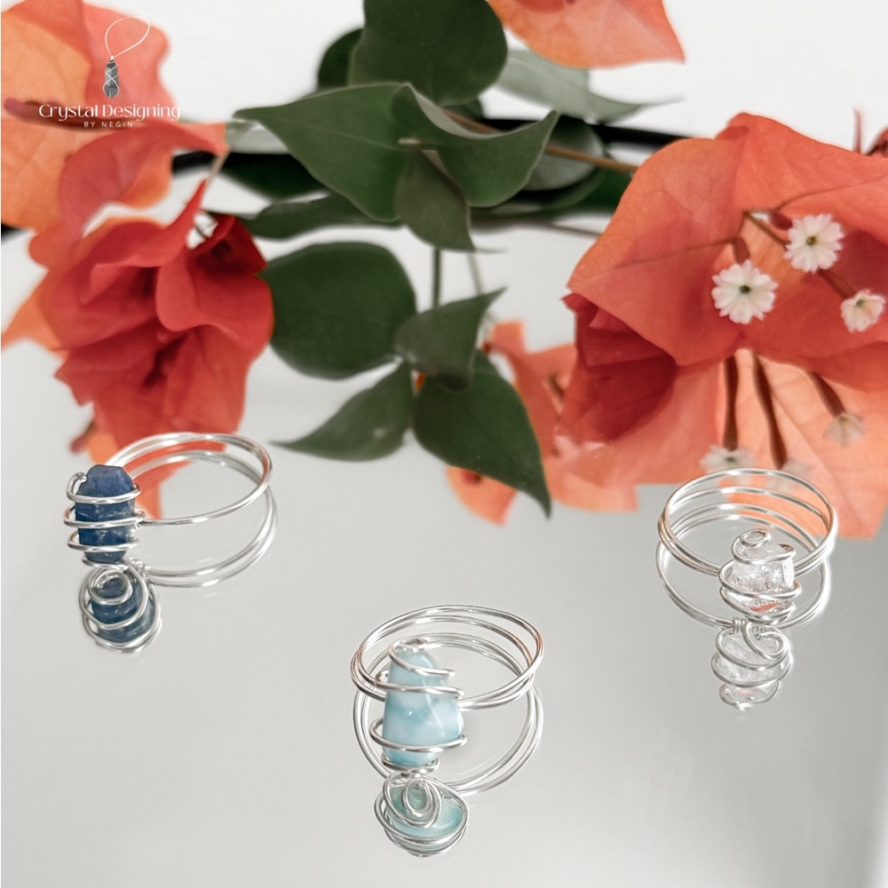 Wire Wrapped Sterling Silver Rings
